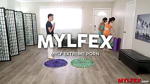MYLFEX - milfs diving deep with new yoga instructor's wild moves