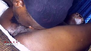 Neighbor's Wife Seeks Protection and Shows Off Juicy Ebony Curves