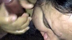 Nasty bbw gives great head to monster black cock