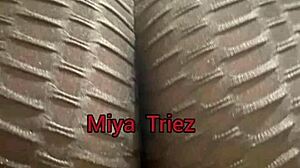 Can you handle watching Miya Triez humiliate her cuckold husband with dirty talk and old fantasies? He begs for more while she fucks like a whore.