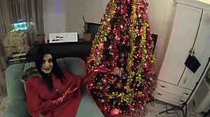 MilfyCalla as Santa with horny cheating wife. This milf slut gets wild in preview 222.