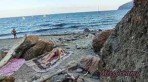 Flashing Pussy Publicly at Beach Leads to Risky Squirting Help
