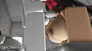 roblox action with a random chick getting wild