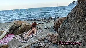 flashing my body at a public beach with a stranger's help