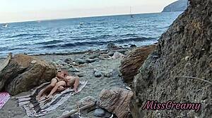 Flashing Pussy Publicly at Beach Leads to Risky Squirting Help