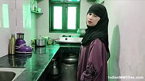 Indian muslim couple's hot wife in burqa gets fucked in kitchen!