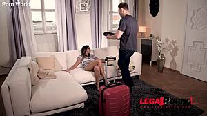 Frida Sante's fan recognition sparks intense hardcore threesome with wild action.