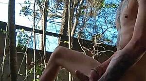 cumming in the public backyard with amateurs full video