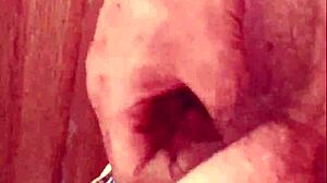 watch this short handjob on my foreskin cock?