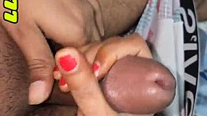 Sexy girlfriend starts with handjob, then blowjob, ending in tight pussy fuck