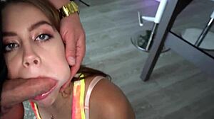 party girl selena love teases step daddy with small tits at party