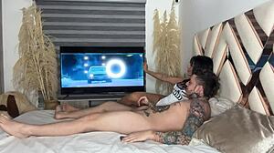 Two horny Latinas suck my cock together at BlakeProductions! 🔥