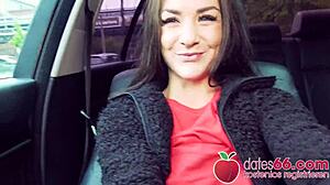 Pov Pickups Outdoor: Naughty Teen 18+ Lullu Gun Gets Banged in Car by Stranger German Full Scene