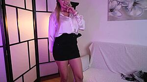 stella cardo rips clothes in sexy striptease?