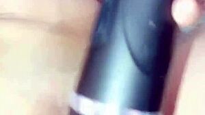 Petite Latina Squirts Hard Using Dildo Toy