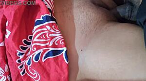 Shy married woman seduces food delivery guy for wild bedroom action. Her tight shaved pussy craves every thrust!