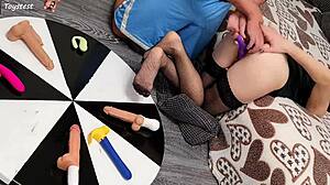 Big Toy Test Stepsister Has Multiple Orgasms From My Wheel Of Vibrators.