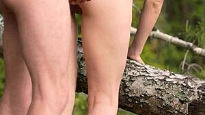 couple enjoys lovely outdoor anal with perfect body girl