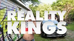 curvy white girl athena faris sneaks taste of ricky johnsons big black dick