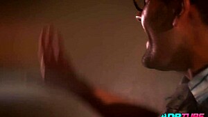 Beautiful Cute Girl With Brown Eyes Gets Roughly Fucked In Bar In Front Of Clients