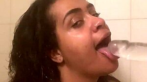 Amateur Dildo Fuck in Shower