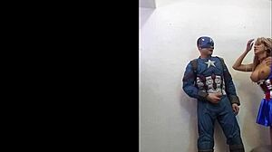Savana Styles teams up with Captain America for epic action.