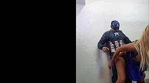 Savana Styles teams up with Captain America for epic action.