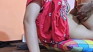 Shy married woman seduces food delivery guy for wild bedroom action. Her tight shaved pussy craves every thrust!