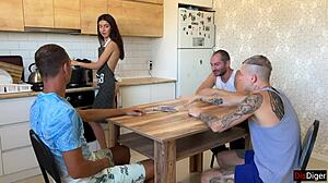 Lost wife in card game, shared with friends