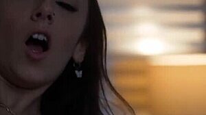 teen shares couch with stepdad during movie