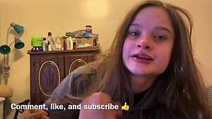 Cute lesbian best friend sucks big cock for place to stay.