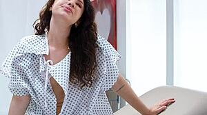 Impatient Liz Jordan couldn’t resist banging the hot milf doctor with a big ass after masturbating.