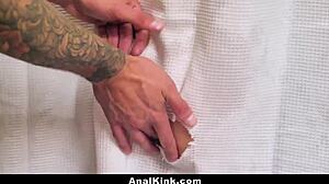 Natasha Nices' shower turns into hot anal sex with her stepson!