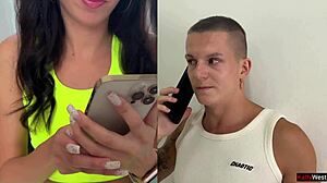 The husband says, 'I was late and saw my wife getting fucked by two trainers, bent over and humiliated with cumshots.'