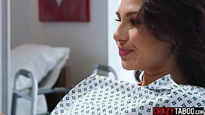 Impatient Liz Jordan couldn’t resist banging the hot milf doctor with a big ass after masturbating.