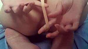 Hairless Shaved Pussy Amateur Masturbates Sweet Ass Anal Solo