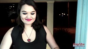 Busty brunette coed rides cock hard in every position!