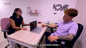 colombian milf kylei ellish bangs boss nick jowels for debt, ass filled