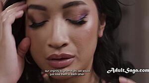 Virginity Pact Turns Avery and Mira to Lesbian Play