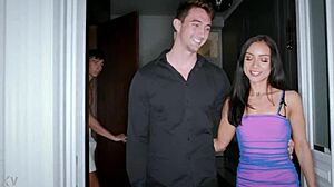 yo, caramella del x got slammed by 3 massive rods tearing into her tight holes