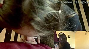 Cute lesbian best friend sucks big cock for place to stay.