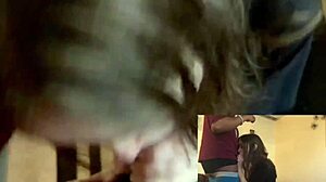 Cute lesbian best friend sucks big cock for place to stay.