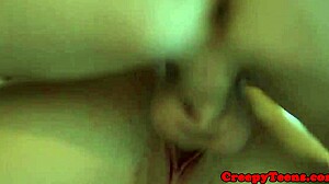 Gorgeous petite 18+ gets roughly dominated by neighbor's cock