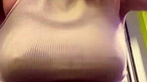 Woman's Shirt Turns Transparent With Sweat At The Gym