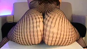 Curvy brunette rides dildo hard