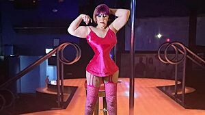 granny carmen plays with pink toy and cums hard