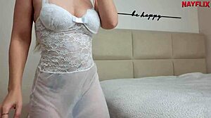 Brazilian blonde dances and twerks without panties, teasing everyone around her provocatively.