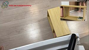 Stuck, Now Help Mommy With Creampie In Ass