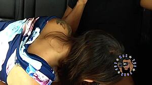 Audrina's back, handling big black cock in backseat until I'm done