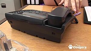 Daphne Rosen And Pippa Dee Slammed At The Office.